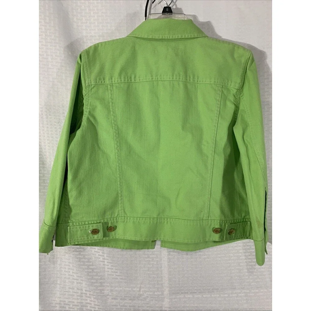 Ralph Lauren Lime Green Denim Jean Jacket - Picture 3 of 5